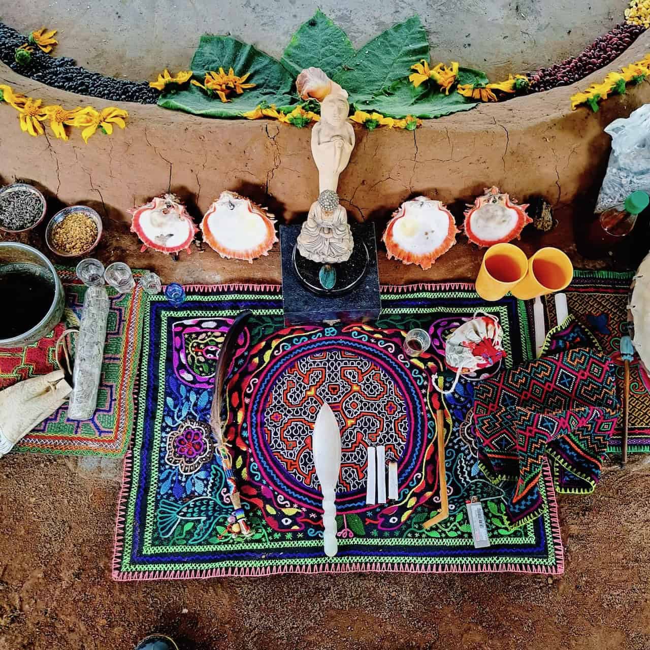 Ceremony space at Alma Healing Center in the Mindo cloudforest